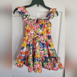 Janie and Jack all over floral print girls dress, size 4